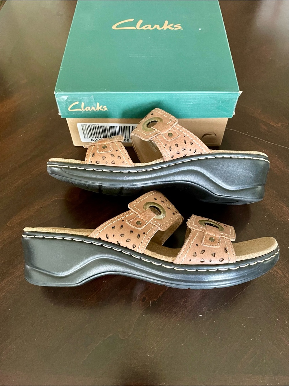 Clarks Lexi Laurel Brown Leather Sandals - Women’s Size 10 - NEW - Picture 5 of 16